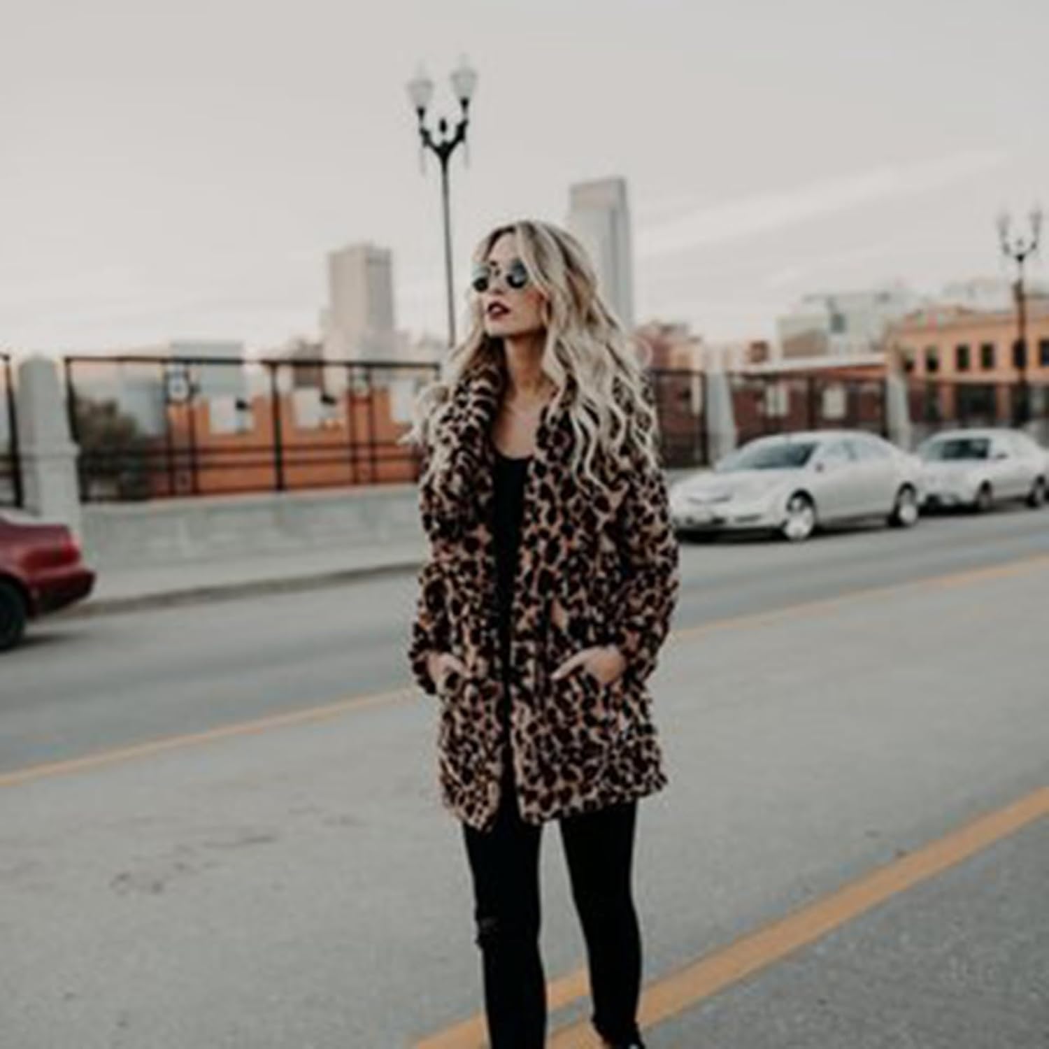 Amazon | [Taopagii] 大きいサイズ フェイクファーコート レディース  