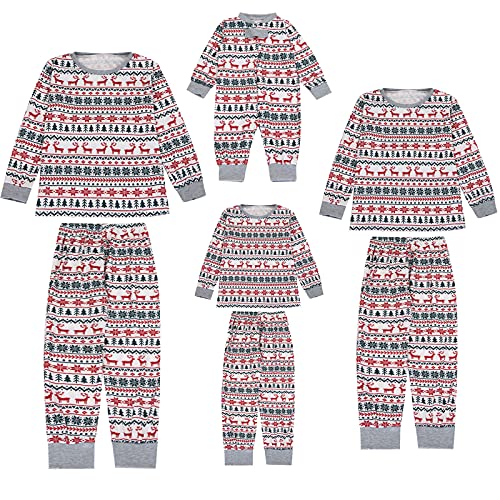 Kerstmis fun-nachtkleding Kerstmis huispak pajama, familie pyjama's outfit moeder vader kind kerstkostuum set - Afbeelding 4