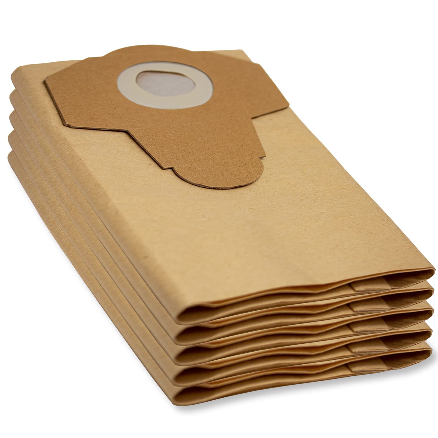 5 Sacchetti Originali Parkside Per Aspirapolvere LIDL - Modelli PNTS 1250, 1300, PWD 12 A1 - Carta Filtrante 2 Strati, Capacità 20L