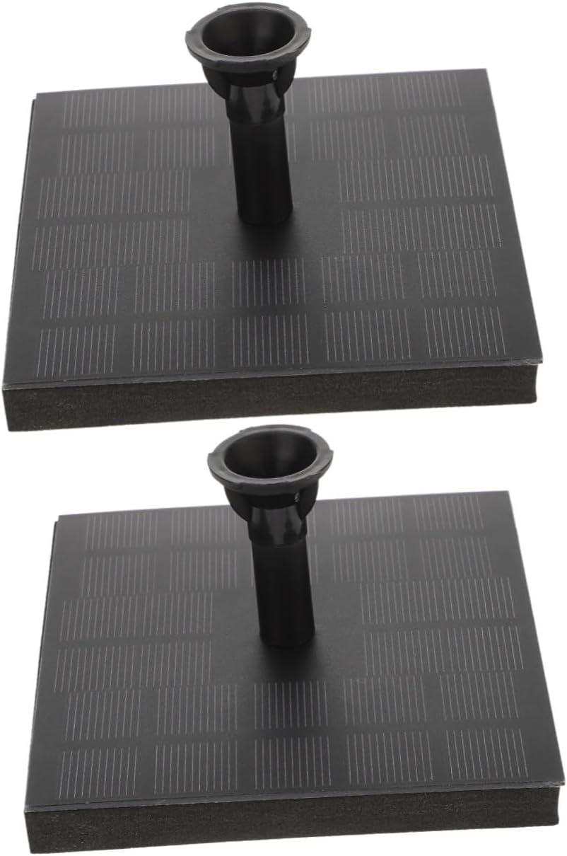 BESTonZON 2pcs Solar Powered Fountain Pump Square Floating Water Feature for Pool Garden and Lightweight Design Automatic No Electricity Needed