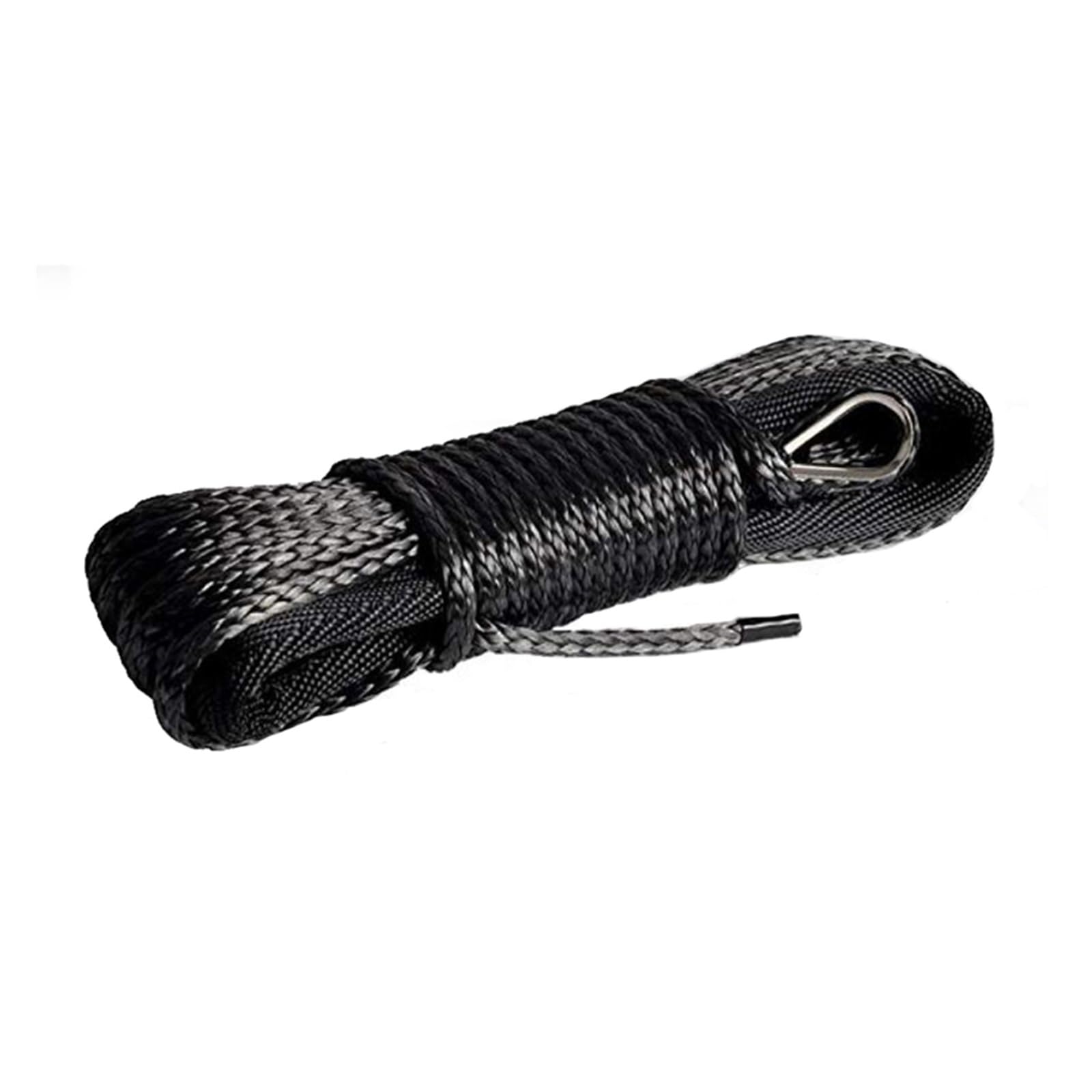 Mthckxjbsuz Grijs Winch Rope, 8Mm X 12M Synthetic Winch Line/Rope Uhmwpe Cable With Sheath For 4X4 4Wd Atv Utv Suv Offroad(Grijs)