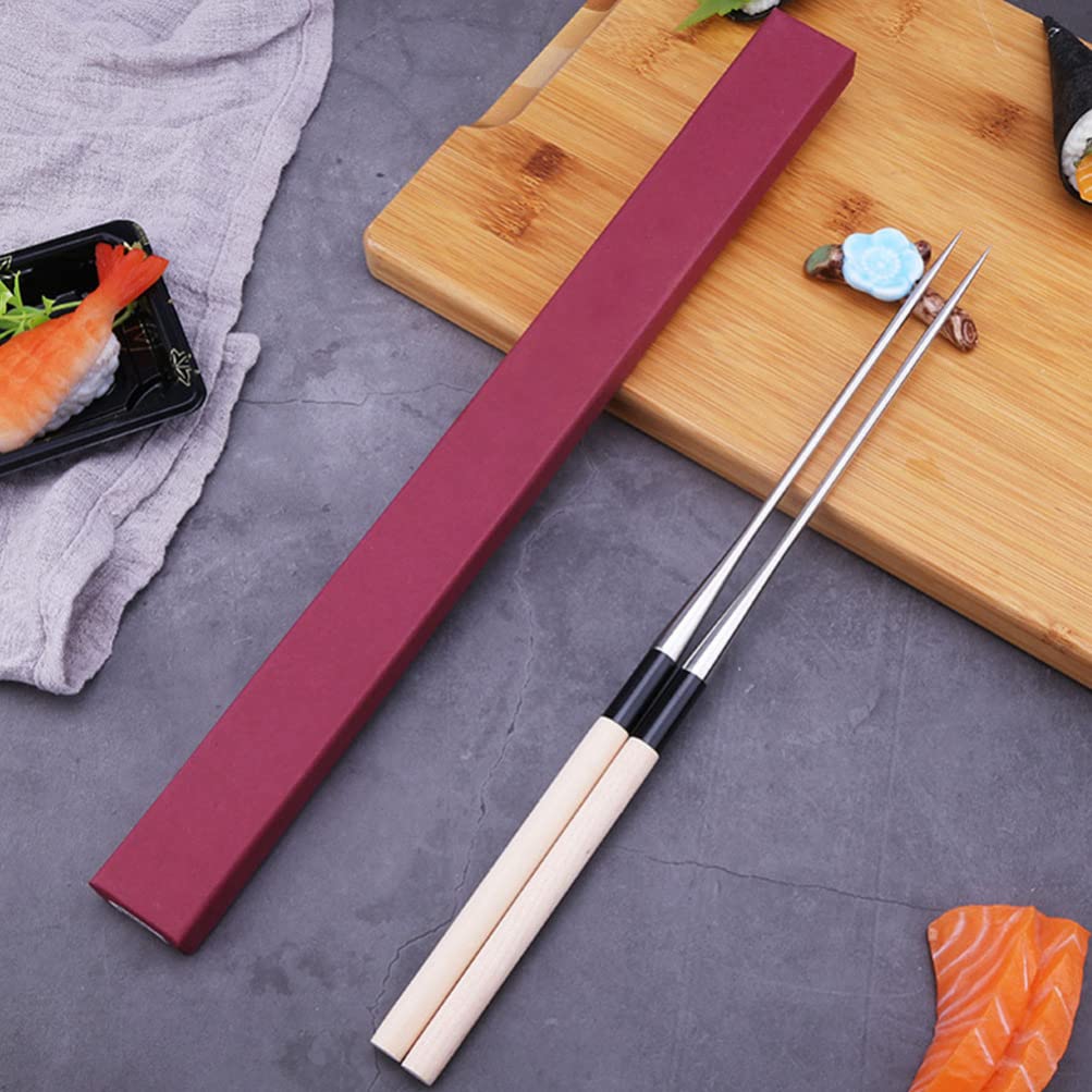 DOITOOL Baguettes Faciles à Nettoyer pour Restaurant Japonerie Japonaises en Acier Inoxydable Argenté ou Usage Maison