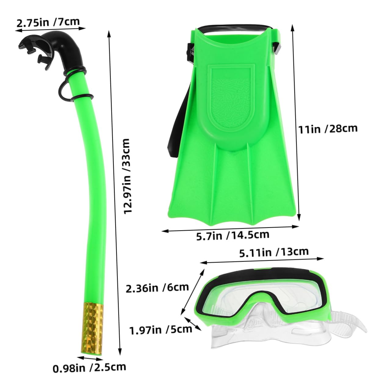 KOMBIUDA 1 Set Snorkeling Gear Set Adjustable Diving Goggles Fins Comfortable Fit for Boys Snorkeling Equipment for Swimming Adventures