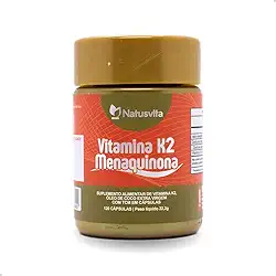 120 cápsulas Vitamina K2 Mk7 149mcg Máxima Concentração Importada Suplemento em Softgel