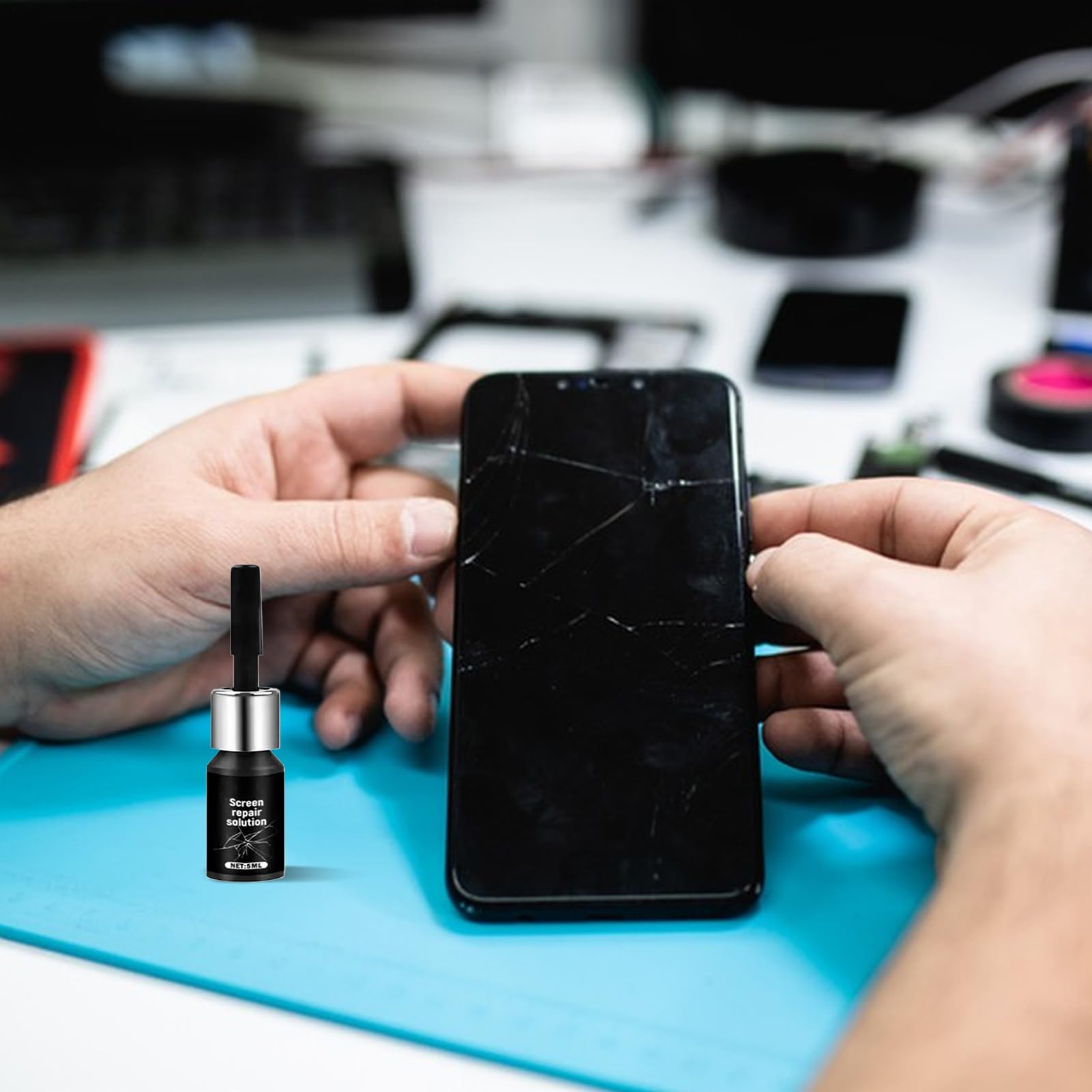 Liquido Per Riparazione Schermo Smartphone - 5ml Liquido Per Riparare Le Crepe Del Parabrezza, Soluzione Universale Rapida Per Rimuovere E , Per SUV, Auto, Vetri Di Casa, Specchi, Schermi Del Telefono