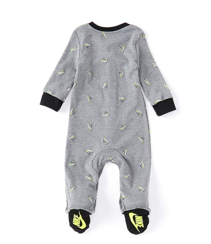 Nike Infant/Toddler Printed Footed Coverall (Dark Grey Heather(56E199-042), 6 Months)