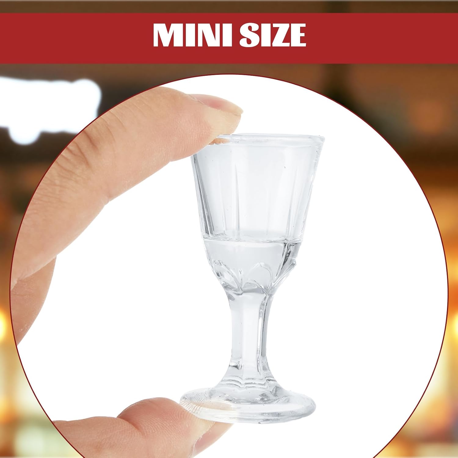 48 Pack Mini Shot Glasses, 10 ml Mini Wine Glass with Base, Clear Glass Wine Cup for Wine, Tequila, Whiskey, Spirits