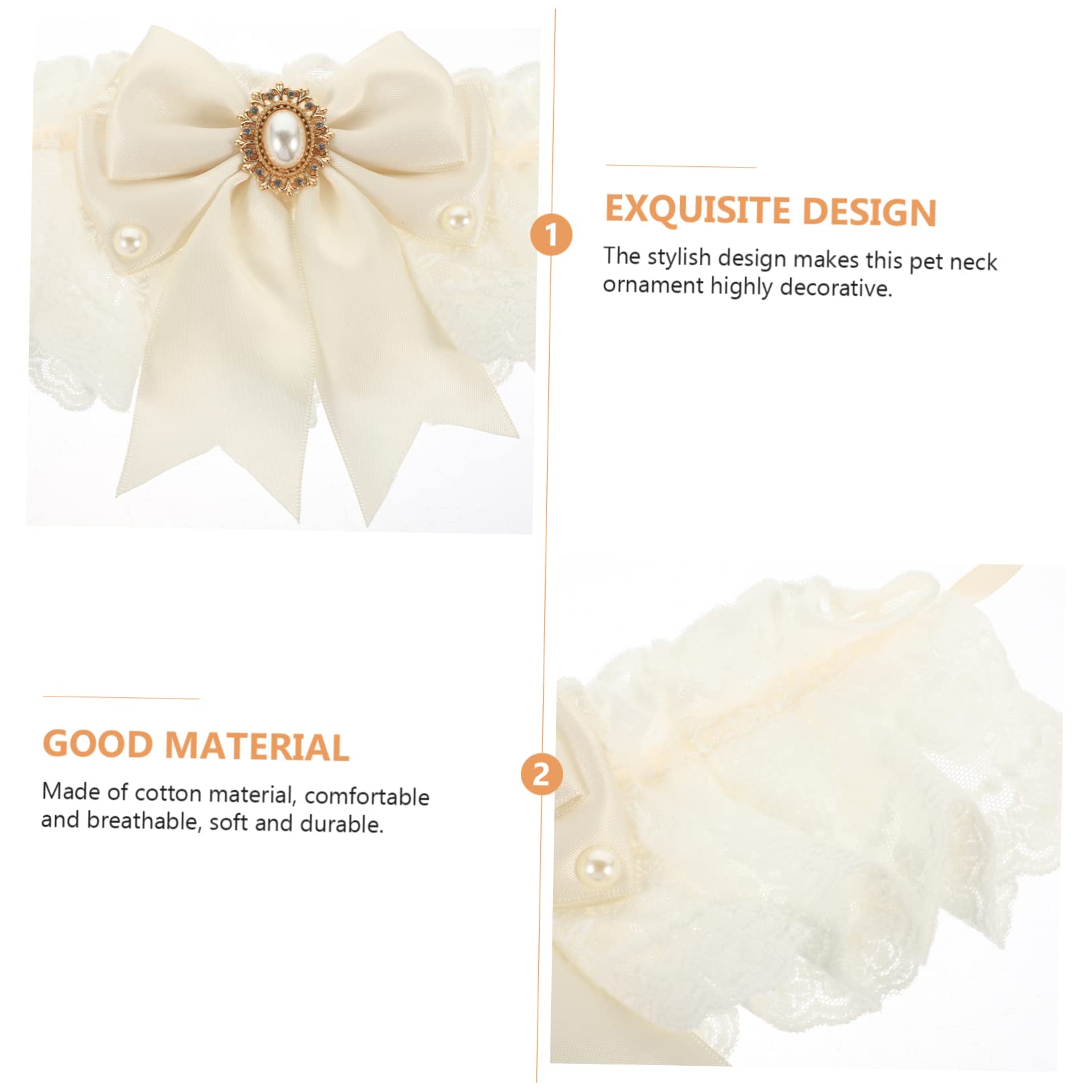 YARNOW 5 Pièces Écharpe De Mariage pour Animaux De Compagnie Collier De Chaton Cravate pour Animaux De Compagnie Chat Dentelle Noeud Collier Bandana pour Chiens De Chat avec Nœud