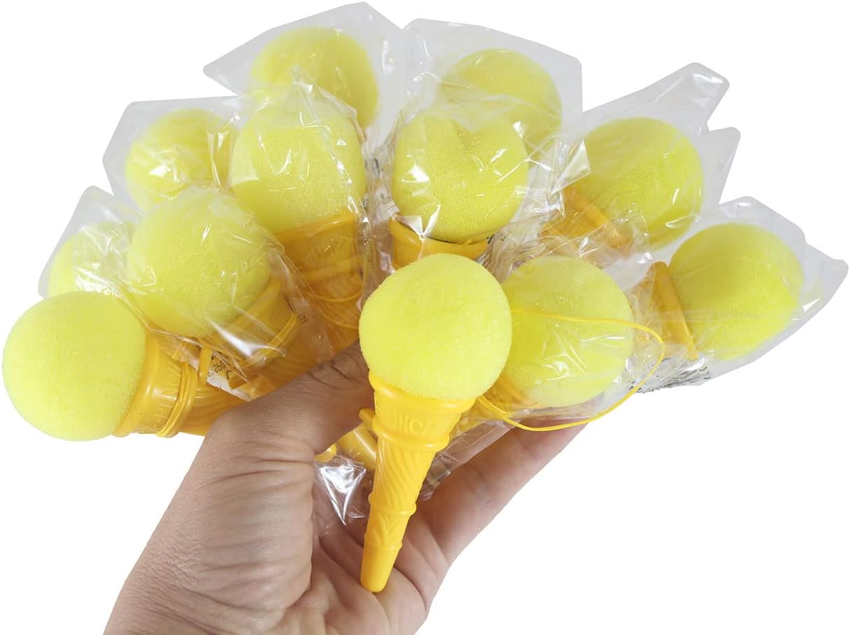 Bulk 12 Mini Ice Cream Cone Shooter Popper Toy Foam