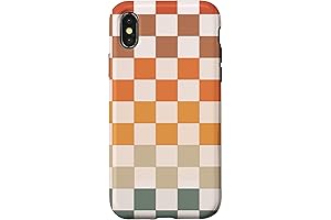 iPhone X Retro Color Checkerboard Case