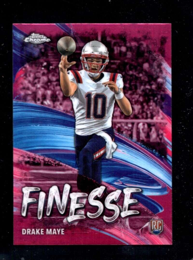 Drake Maye Rookie (RC) 2024 Topps Chrome Finesse Refractor Pink #F-2 NMMT Patriots