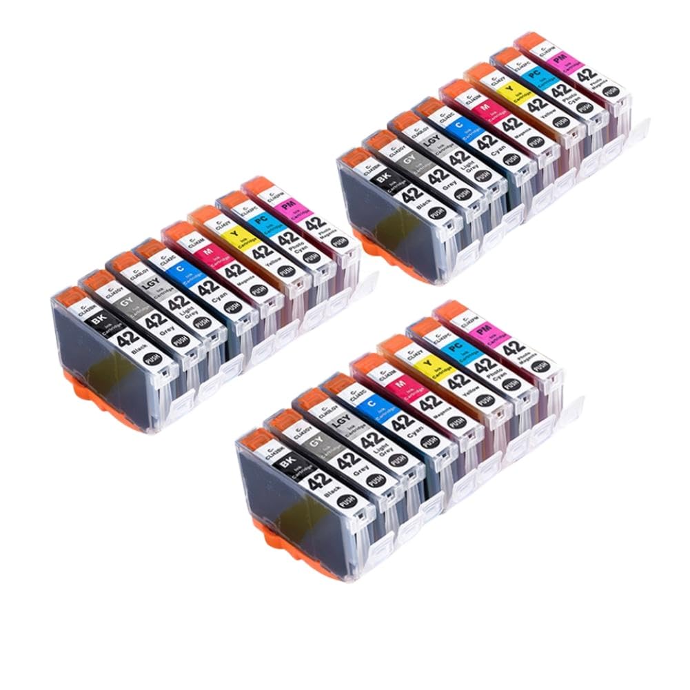 Tintenpatrone kompatibel mit Pro 100 24 Stück für CLI42 CLI 42 mit Chip