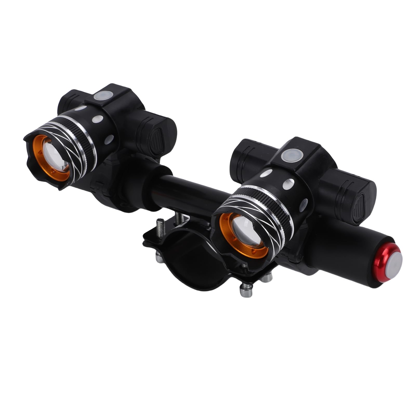 Generic Reflektory na kierownicę Hulajnogi Przedni Reflektor do Hulajnogi ze Stopu Aluminium Lampki Rowerowe ładowane na USB do Czytania Kempingu i Wędkarstwa