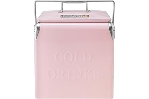Polarbox Retro Metal Freestanding Ice Chest
