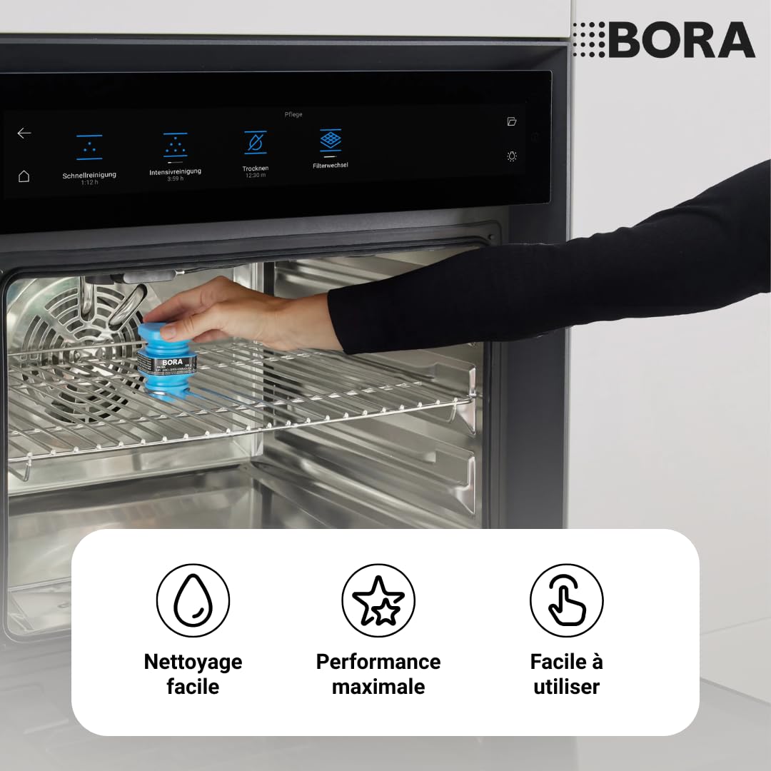 BORA 12 Cartouches de Nettoyage pour Four à Vapeur BORA X BO, Auto-Nettoyage, Cartouches Bicompartiment, Nettoyant Accessoires, XBORK/12