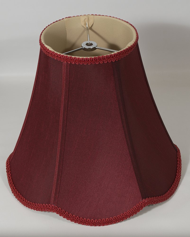 Urbanest Softback Scalloped Bell Lampshade, Faux Silk, 6x12x10