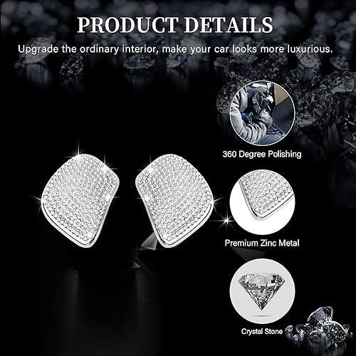 Miniatura 3 de LECART Accesorios brillantes para automóvil aptos para Volkswagen Beetle Atlas CC Golf Jetta Passat Touareg Cubierta de la perilla de la palanca de