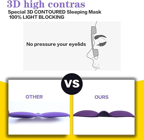 Miniatura 8 de Máscara de ojos 3D para dormir, lavable a máquina, antifaz para mujer, anteojera, avión (negro+negro)