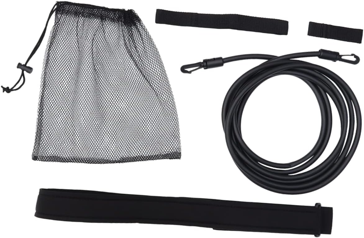 2 Sets Aldult Swim Harness Static Swim Swimming Belts for for Pleasure Swim Resistance Training Swim Resistance Belt Swimming Resistance Belt Suite Seat Belt Black