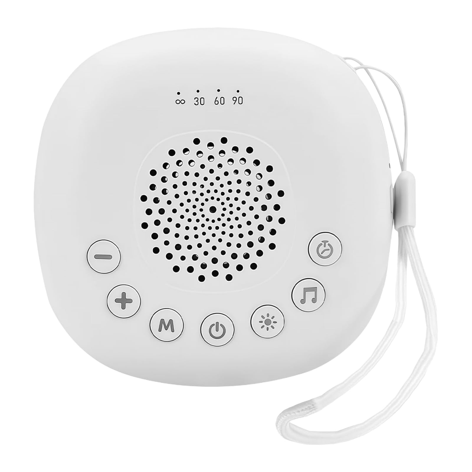 Machine à bruit blanc portable pour bébé avec veilleuse, aide à l'endormissement des bébés, appareil à bruit blanc avec 20 sons apaisants, rechargeable par USB, aide au sommeil pour enfants