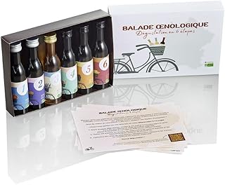 Coffret à Partager - 6 Vins Français Bio - Vin Rouge/Blanc/Rosé - Dégustation – Bordeaux – Bourgogne – Alsace - Idée Cadeau - 6 échantillons x 40 ml - E-Tasting