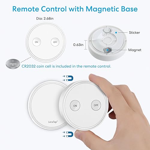 Miniatura 6 de LoraTap Adaptador de enchufe de control remoto con control remoto interruptor inalámbrico de rango de 656 pies para luces y electrodomésticos no