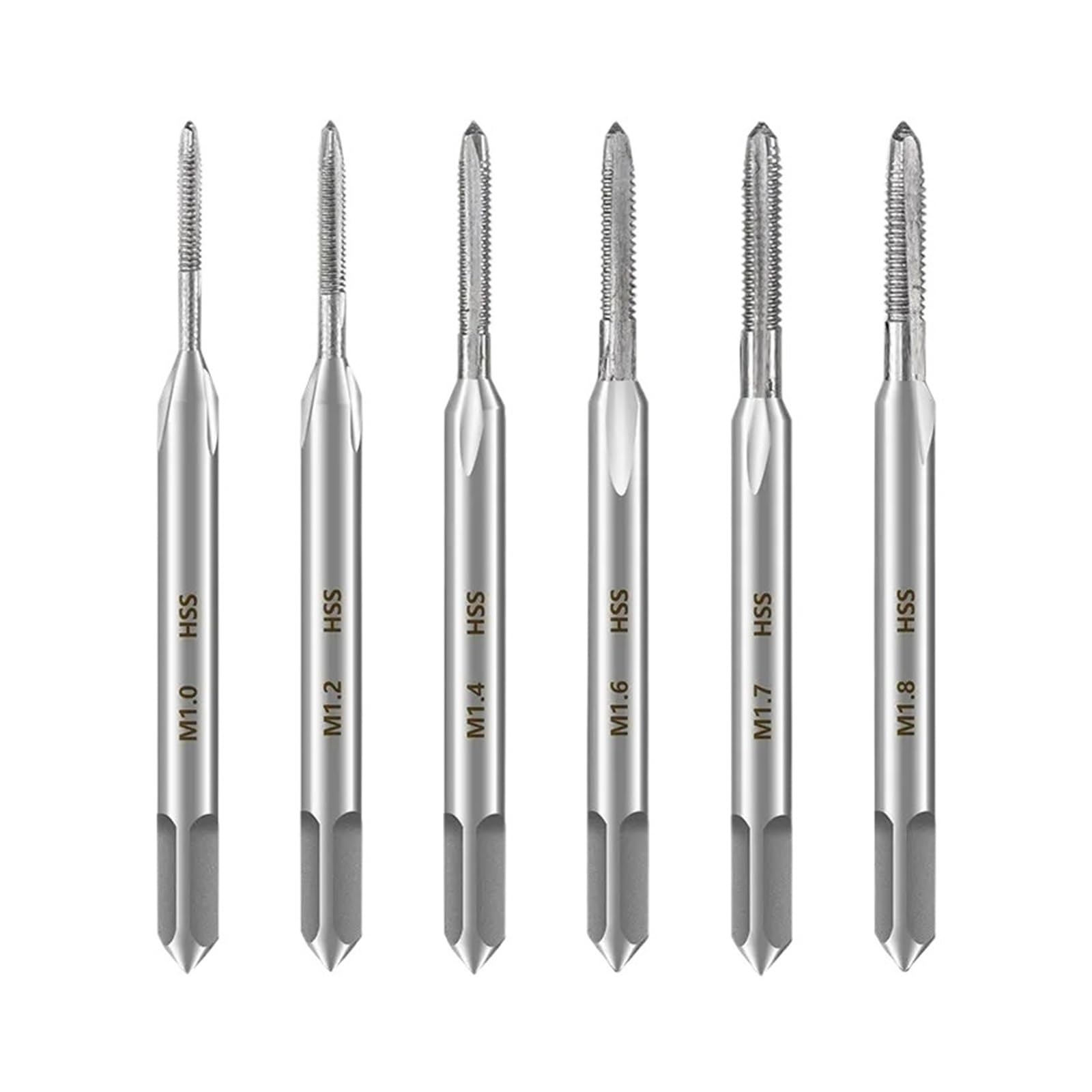2pcs Metric Screw Tap and Die Set M1-M9 HSS Right Hand Machine Mini Thread Drills Tools(2pcs M4x0.7)