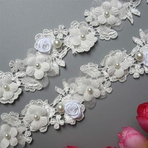 Spitzenband im Vintage-Stil, bestickt, zum Nähen, Basteln, Hochzeitskleid, Verzierung, Basteln, Hochzeitskleid, Verzierung, DIY, Karten, Kleidung, Stickerei