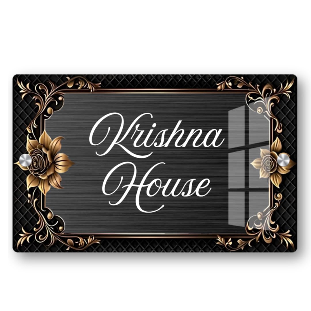 Name plate for home entrance Home name plate Door name plates Name Plate For Home Office (12/18 inch) Name plate V) — Amazon image 3