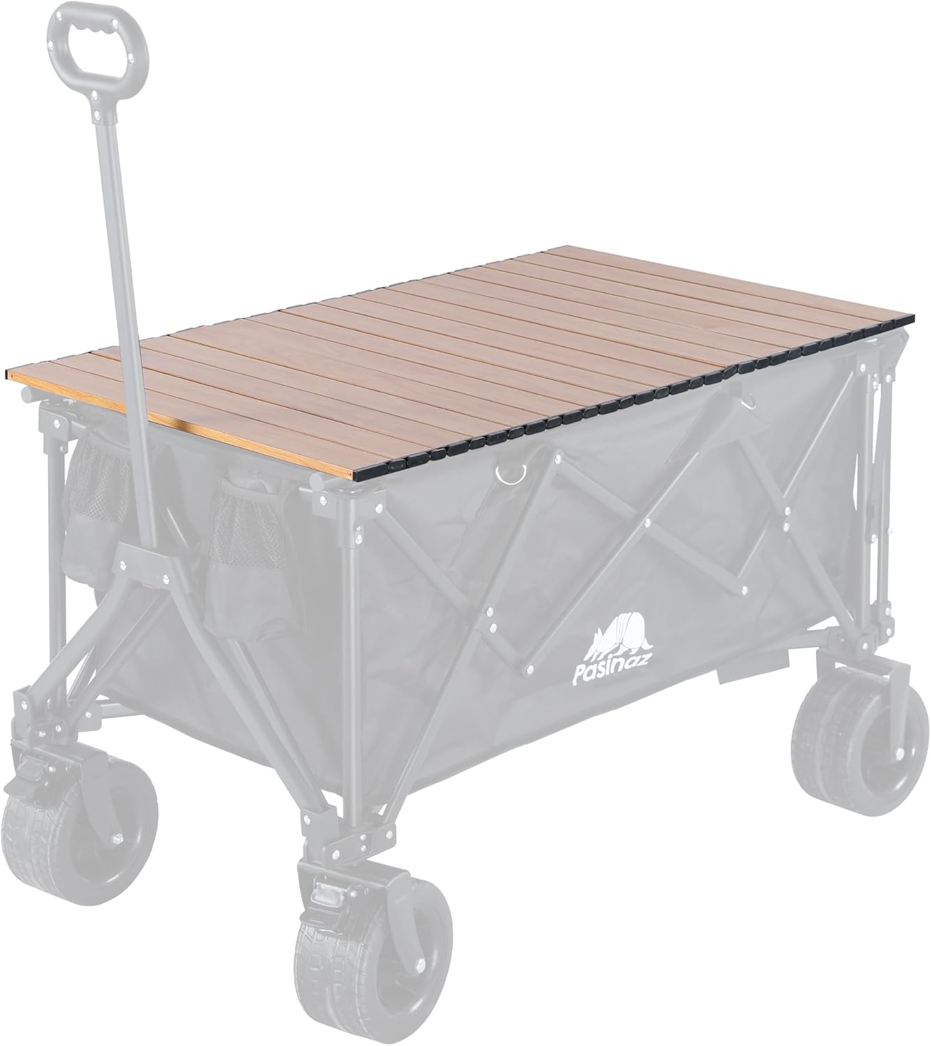 Folding Camping Wagon Table Accessory | 200LB Capacity, Universal Fit for 40"-50" Utility Carts | Instant Setup Portable Camp Table for Outdoor Picnics & Tailgating