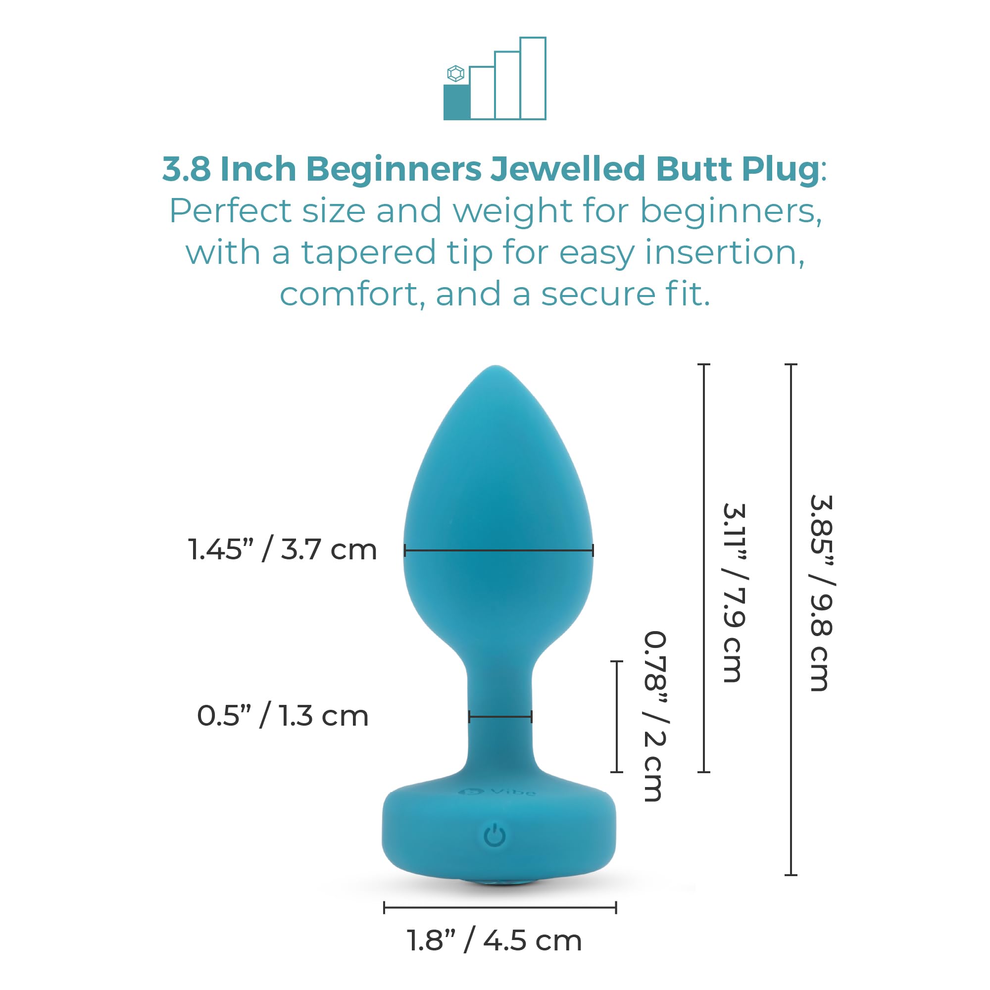 vibrator adult toy B-Vibe Vibrating Heart Rechargeable Remote-Controlled Anal Plug with  Heart-Shaped Jewel Base M/L Red