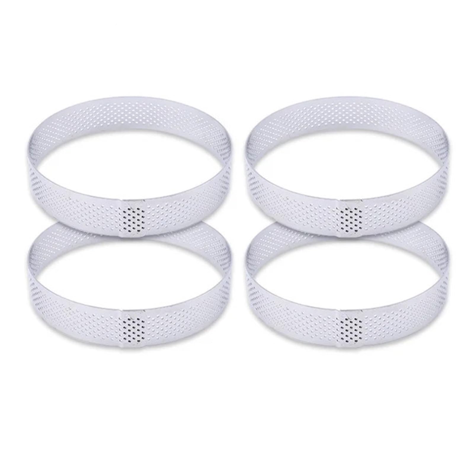 Anillos Para Tartas Molde for tarta de acero inoxidable de 6, 8 y 10 CM, anillo for Tartlet, moldes for pasteles y Mousse, galletas, pastelería, cortador circular, anillo perforado Para Postre，Tartas(