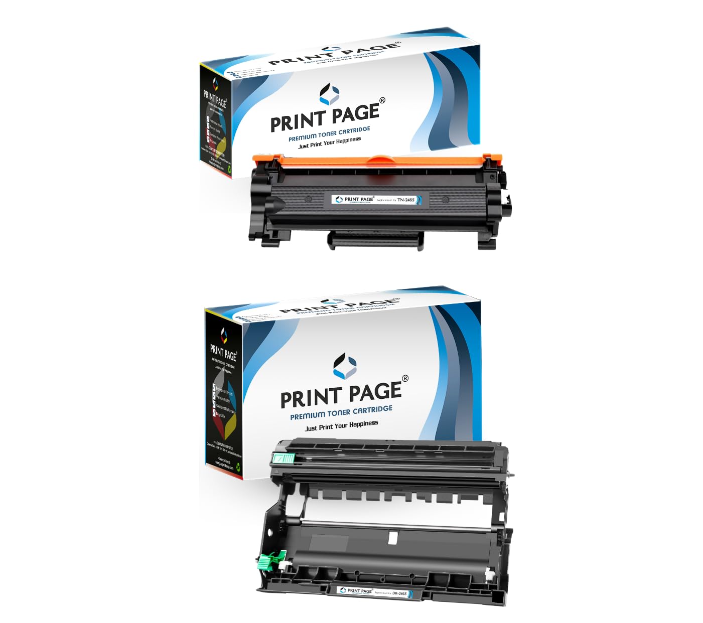 Print Page TN-2465 Toner Cartridge + DR-2465 Imaging Drum Unit Combo Pack for Printers HL-L2351DW, DCP-L2531DW (Combo Pack)