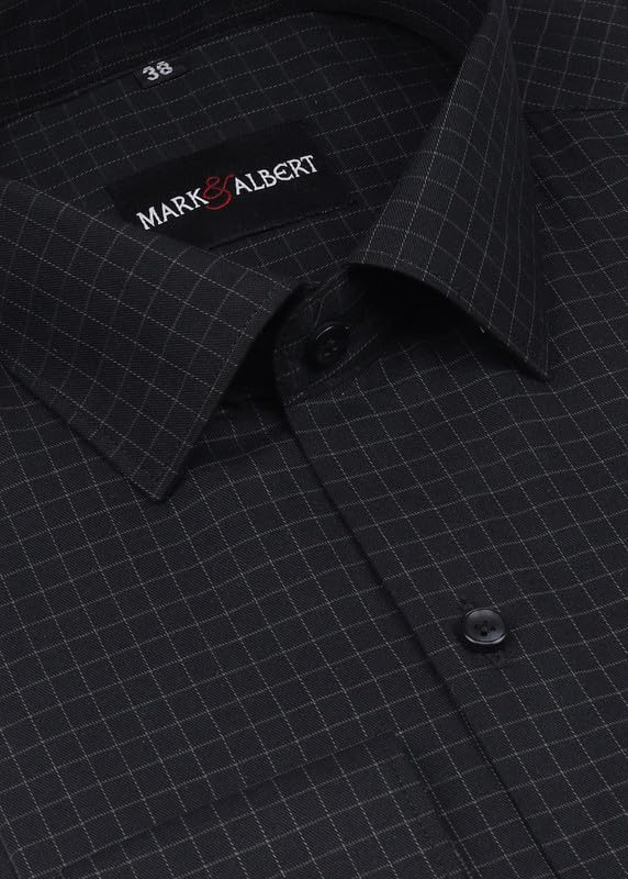 Image of 100% Cotton Gingham Checks Full Sleeves Regular Fit Formal Shirt