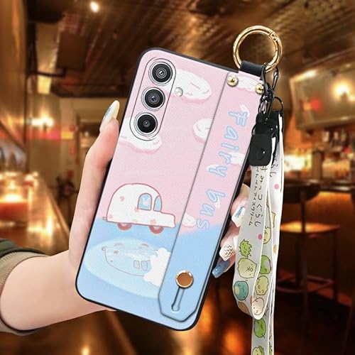 Phone Case Compatible with Samsung Galaxy S26 Plus/S26+/S26 Pro, Kickstand Wristband Silicone Back Cover Protective Dirt-resista