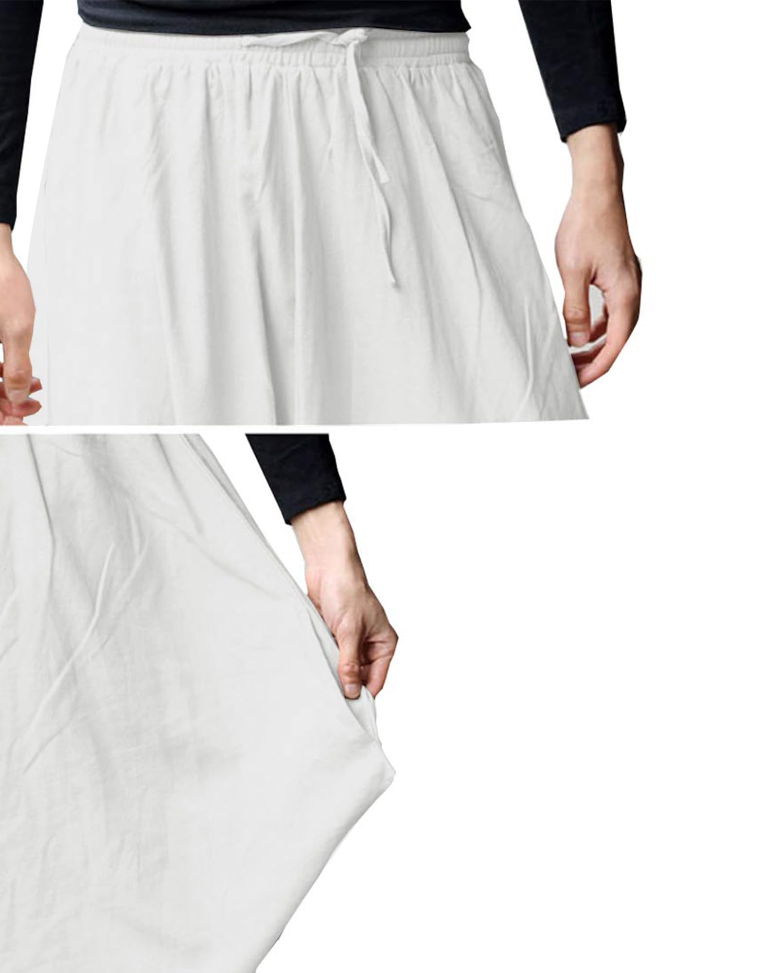 YAOHUOLE Pantaloni harem da uomo, lunghi, con tasche, elastico in vita