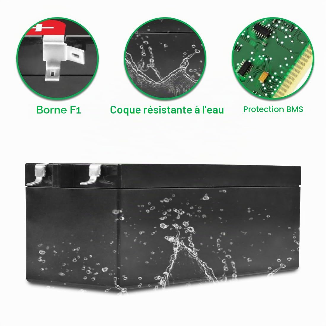 TalentCell Batterie LiFePO4 24 V 4 Ah, 96 Wh, à décharge profonde, rechargeable, lithium-fer-phosphate pour moteur de pêche, VR, voiture jouet, camping, système solaire, projet DIY