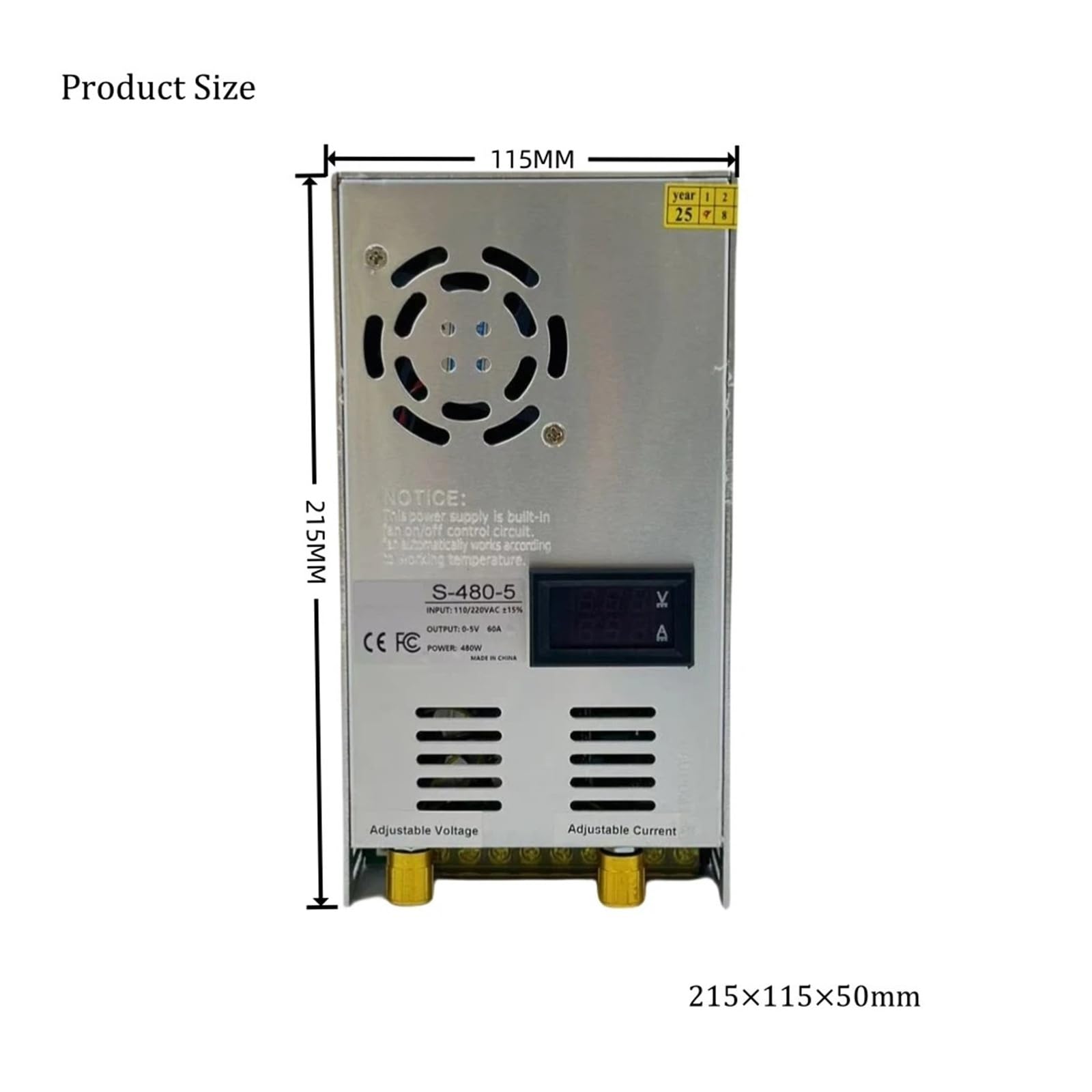 Alimentatore switching DC regolabile da 600 W con display digitale LCD