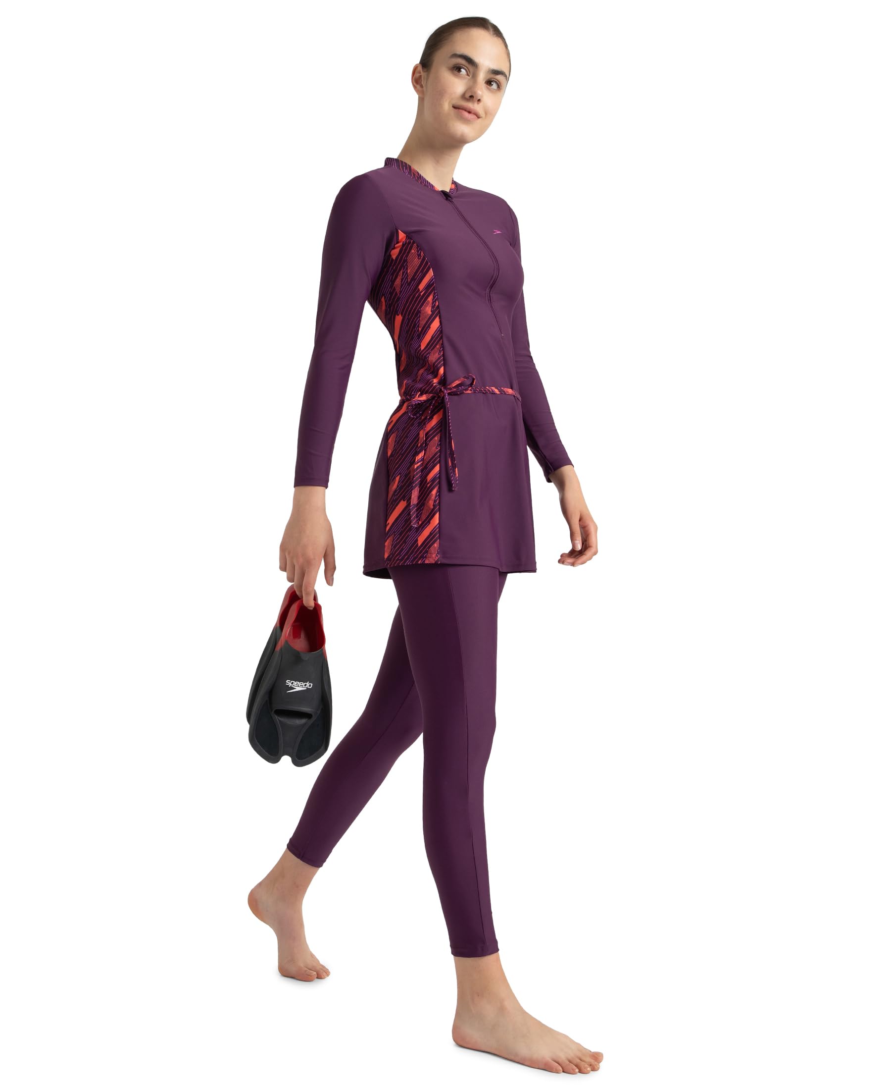 Speedo Women's Enduraflex Two Piece Closedback Full Body Suit Swimming Costume Swimwear | Chlorine Resistant | Shape Retention Fabric | UPF 40+ Sun Protection | Removable Bra Pads 1