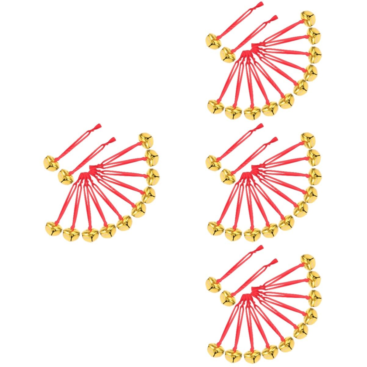 Gatuida 4 Set Campane Di Natale Campane Di Mucca Di Natale Ornamenti Per Borse A Campana Decorazioni Da Appendere All'albero Di Gonne Dell'albero Di Poliestere 12 Pezzi * 4
