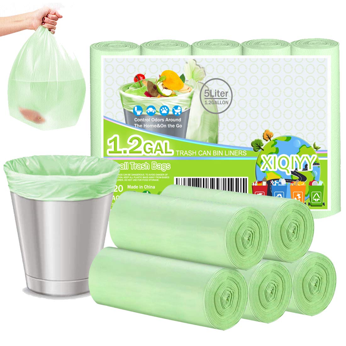 5l Bin Bags 120ct Kitchen Food Waste Bin Bags Small Desertcart