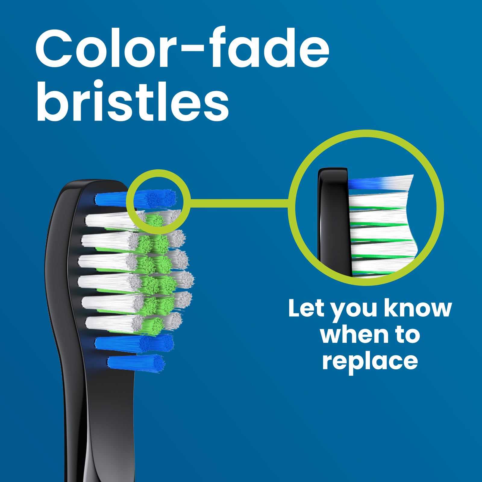 Cabezales de repuesto para cepillo de dientes (10 unidades) compatibles con cepillo de dientes recargable Bitvae Daily D2, cabezales de cepillo de dientes D2, color negro