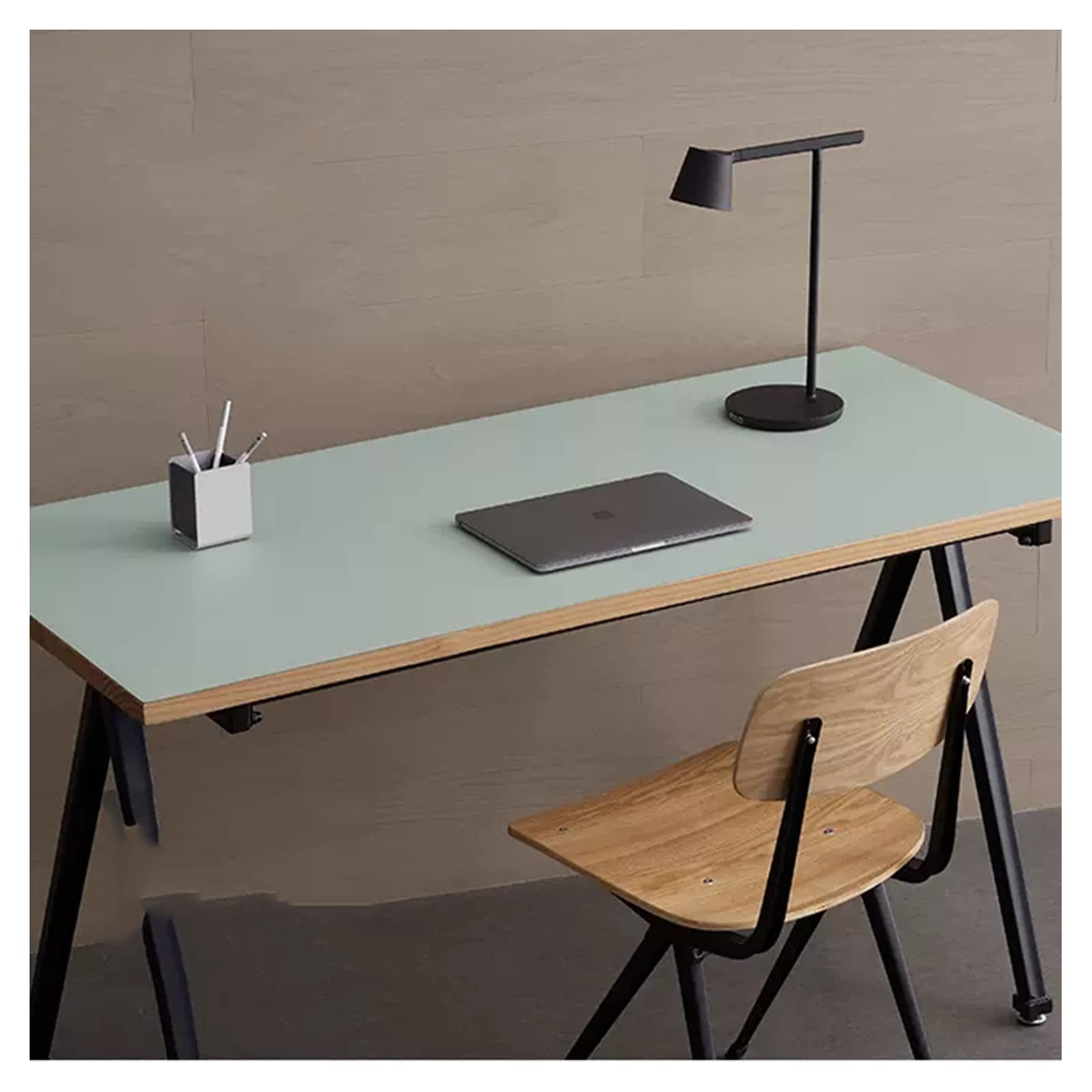 Tappetino da Ufficio Scrivania Pelle, Tovaglia Rettangolare Tavolo in Ecopelle, Tappetino da Tavolo Antimacchia, Impermeabile, Antiscivolo Tappetino Mouse Grande, Sottomano(Size:40×140 cm,Color:Green)