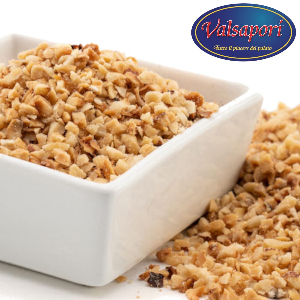 Valsapori - GRANELLA DI NOCCIOLE TOSTATE (500 gr) - Nocciole Turche Tritate e Tostate - Croccanti per Decorazioni e Dolci