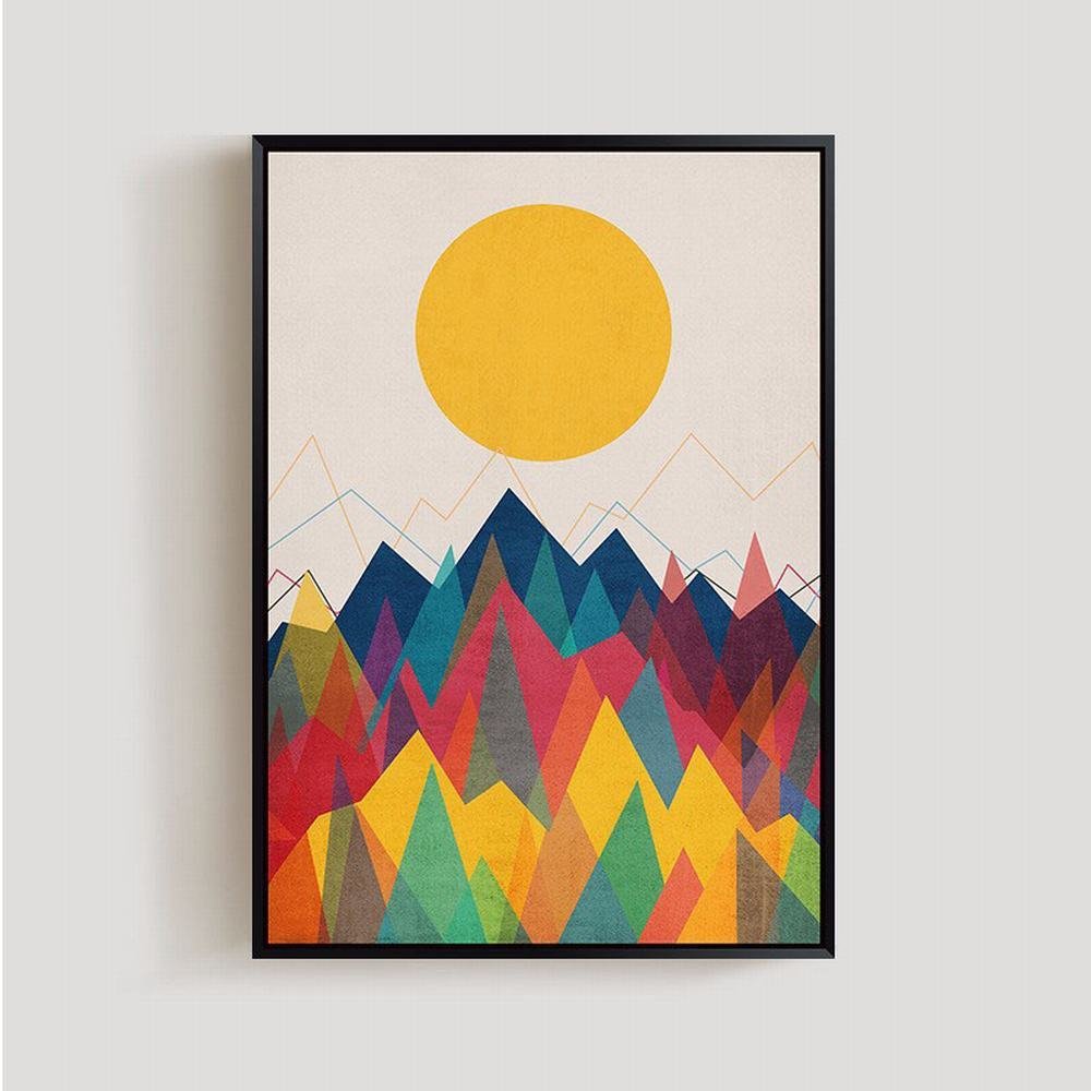 Peinture décorative abstraite soleil ZSH affiche modern 40x50cm