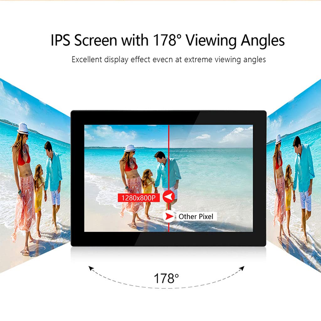 Marco De Fotos Digital WiFi 10.1 Pulgadas IPS Pantalla Táctil Pantalla HD, Almacenamiento De 16 GB, Rotación Automática, Compartir Fotos A Través De La Aplicación, Correo Electrónico, Nube, con Ranu