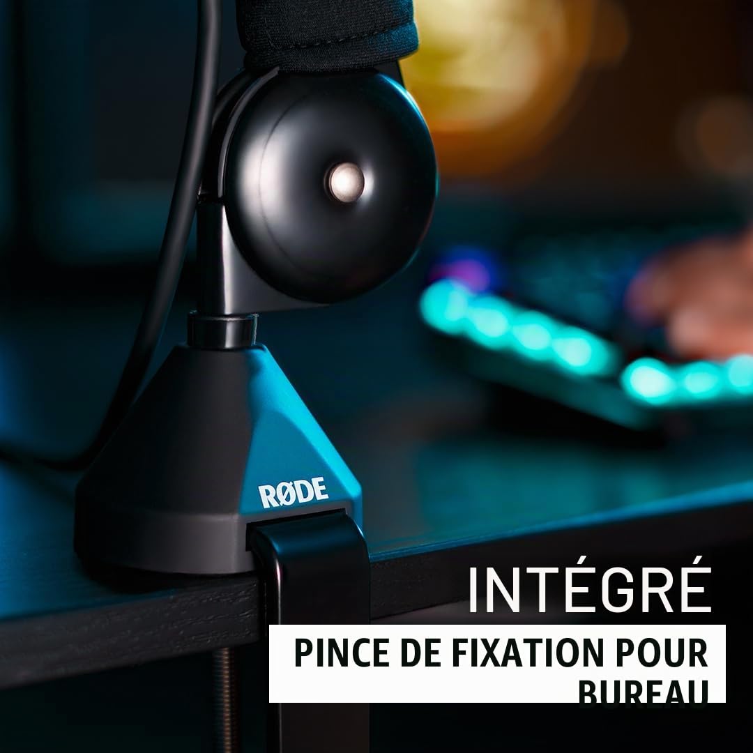 Shure MV7+ Microphone pour Podcast-Audio amélioré, Bandeau Tactile LED, Sorties USB & RØDE PSA1 Bras de Studio Professionnel