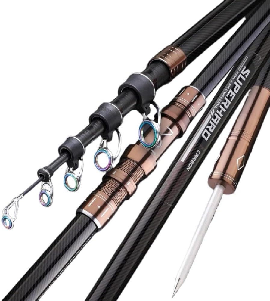 7Ft 9Ft 12Ft 13Ft 14Ft 15Ft Telescopic Fishing Rod Carbon Portable Spinning Fishing Pole for Boat Saltwater and Freshwater Surfcasting Baitcasting Rod Long Distance Throwing Fishing Rod