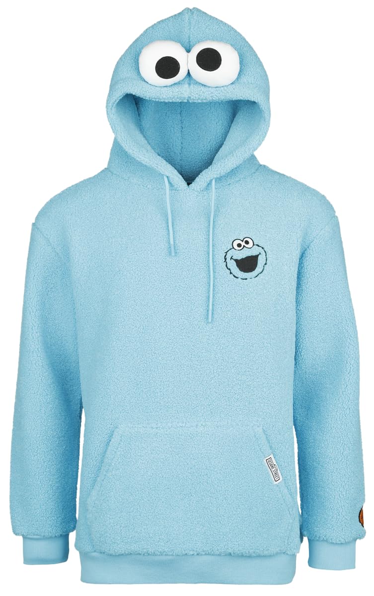 Sesame Street - Felpa con Cappuccio da Uomo, Multicolore Fan-Merch, Serie TV, Multicolore, S