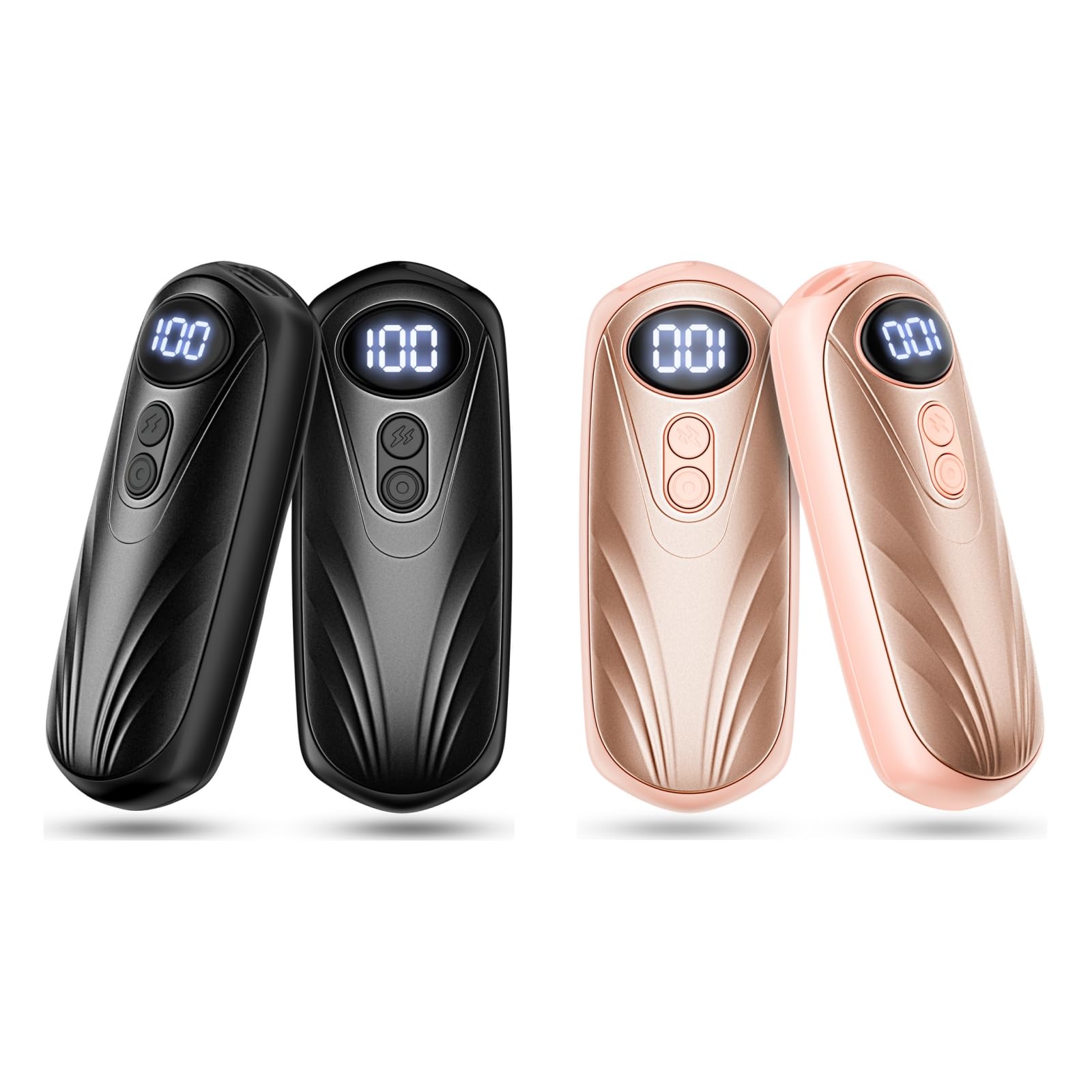 Hand Warmers Rechargeable 4 Pack - 6000mAh Electric AI Handwarmers with LED Display, 5-Level, 2 in 1 Portable Heater, Stocking Stuffers, Gifts for Women/Men/Christmas/Golf/Hunting Essentials